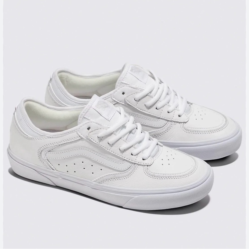 Vans Skate Rowley leather White/White Boys 6.5 Sneakers size NWOB - Picture 4 of 5